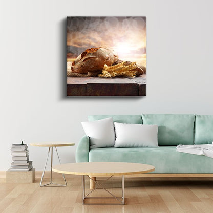 Rustik Ekmek - Geleneksel Tahıl Lezzeti Kanvas Tablo