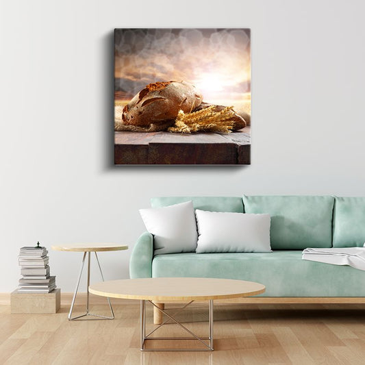Rustik Ekmek - Geleneksel Tahıl Lezzeti Kanvas Tablo