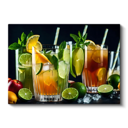 Kokteyl Çeşitleri - Serinletici İçecek Şöleni Kanvas Tablo