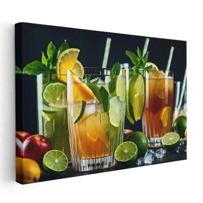 Kokteyl Çeşitleri - Serinletici İçecek Şöleni Kanvas Tablo