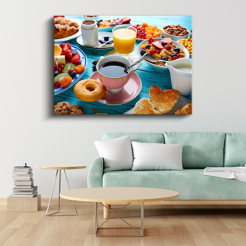 Zengin Kahvaltı - Tatlı ve Tuzlu Lezzetler Kanvas Tablo