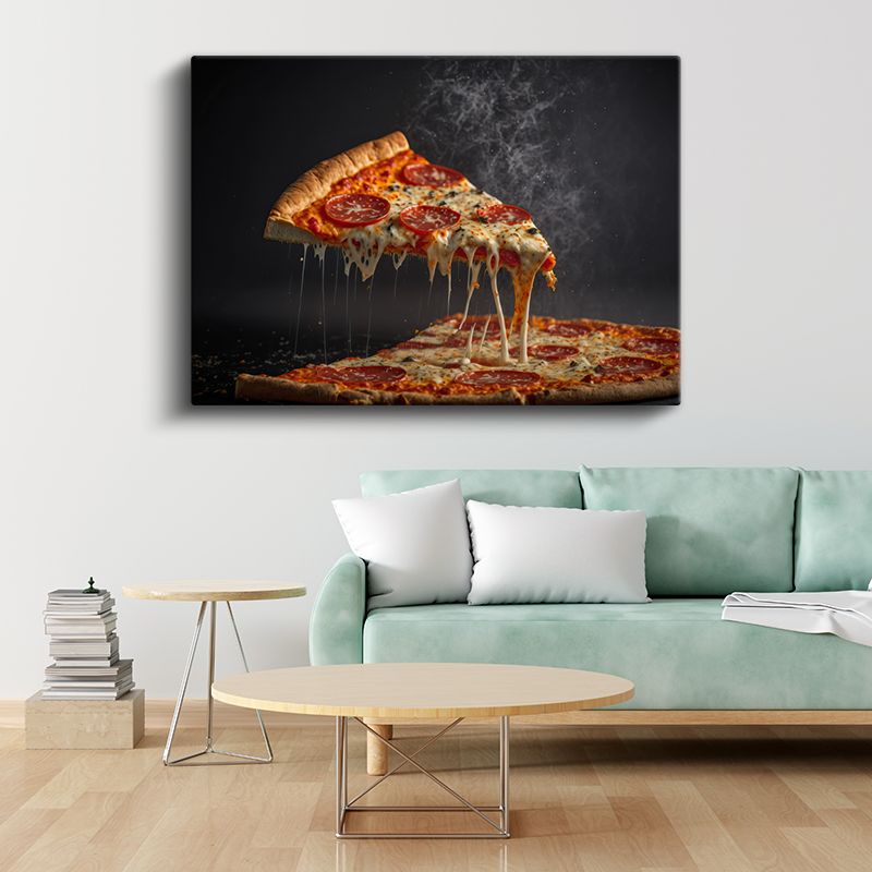 Peynirli Pizza - Eriyen Mozzarella Lezzeti Kanvas Tablo