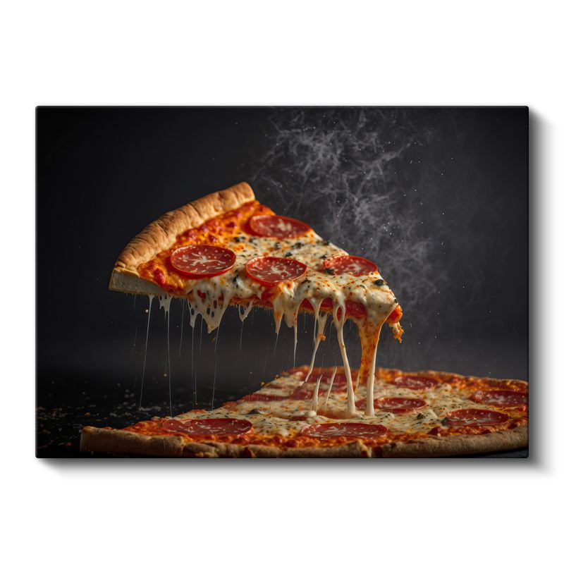 Peynirli Pizza - Eriyen Mozzarella Lezzeti Kanvas Tablo