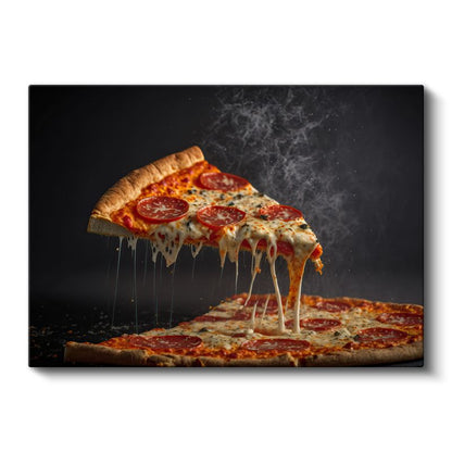 Peynirli Pizza - Eriyen Mozzarella Lezzeti Kanvas Tablo