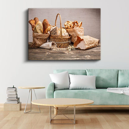Fırın Ekmekleri - Geleneksel Hamur İşleri Koleksiyonu Kanvas Tablo