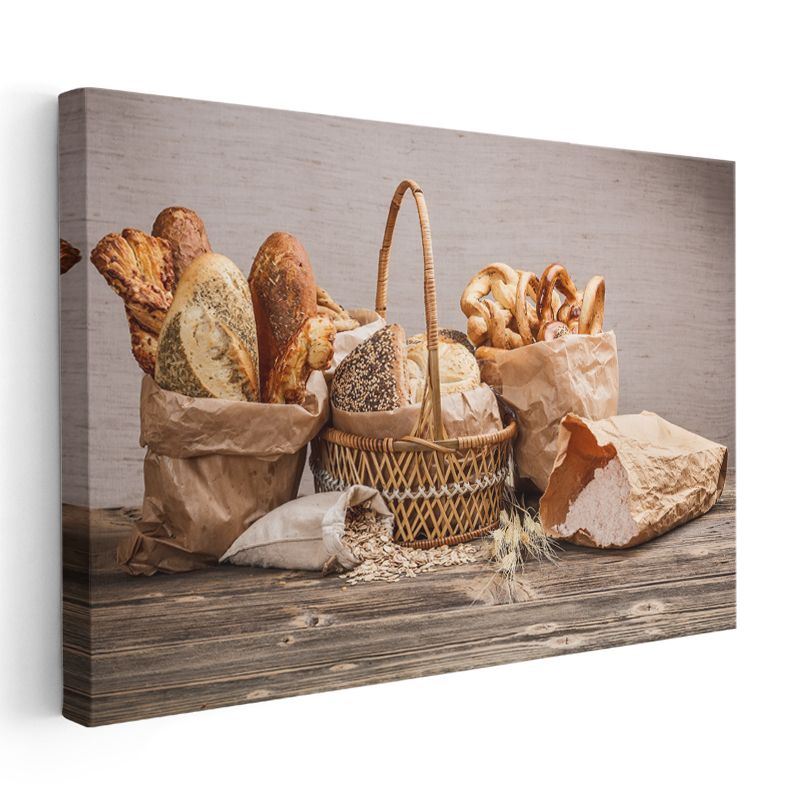 Fırın Ekmekleri - Geleneksel Hamur İşleri Koleksiyonu Kanvas Tablo