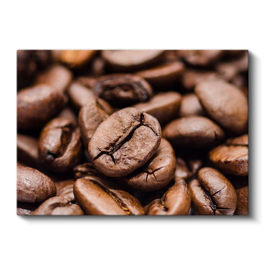 Kahve Çekirdekleri - Yakın Çekim Aromalı Taneler Kanvas Tablo