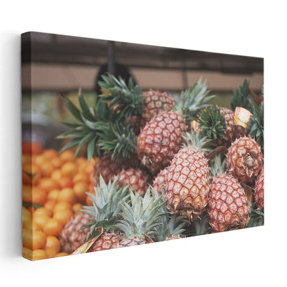 Ananas Bolluğu - Taze Tropikal Meyve Kanvas Tablo