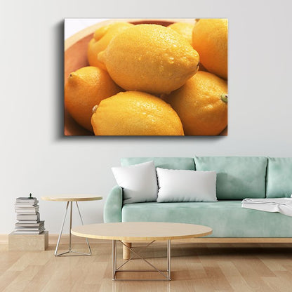Sarı Limonlar - Taze Narenciye Kanvas Tablo