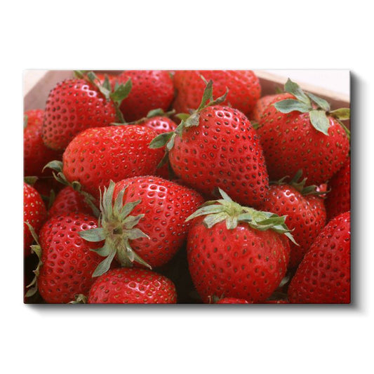 Kırmızı Çilekler - Taze Yaz Meyvesi Kanvas Tablo