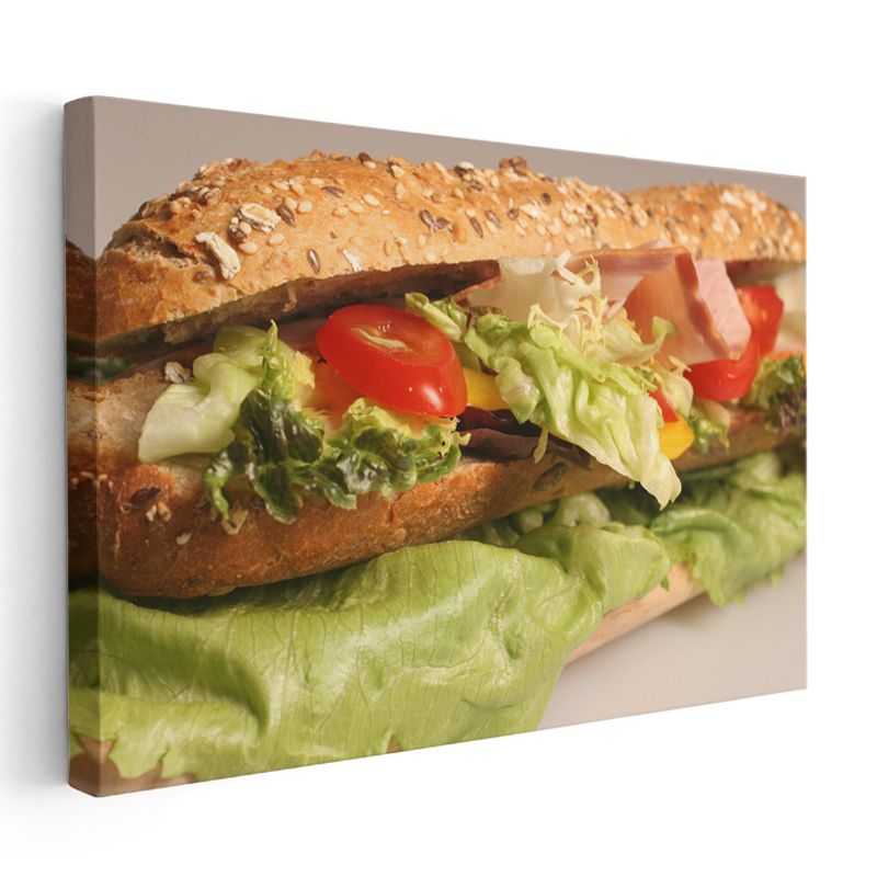Lezzetli Sandviç - Taze Malzemeli Atıştırmalık Kanvas Tablo