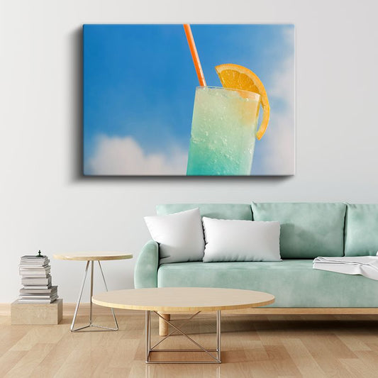 Ferahlatıcı Kokteyl - Buzlu Yaz İçeceği Kanvas Tablo