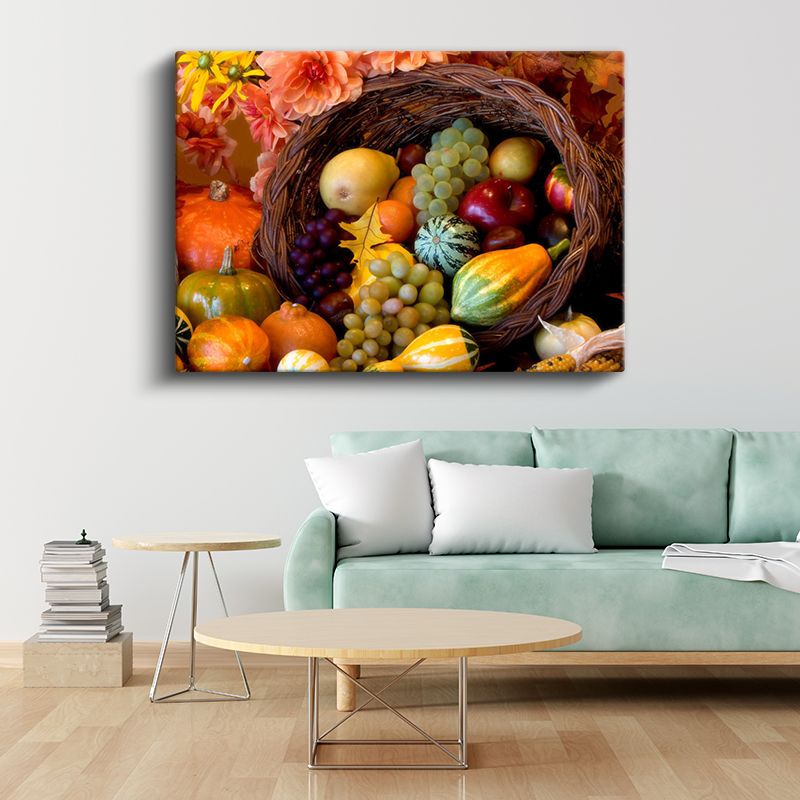 Sonbahar Bereketi - Mevsim Meyveleri Koleksiyonu Kanvas Tablo