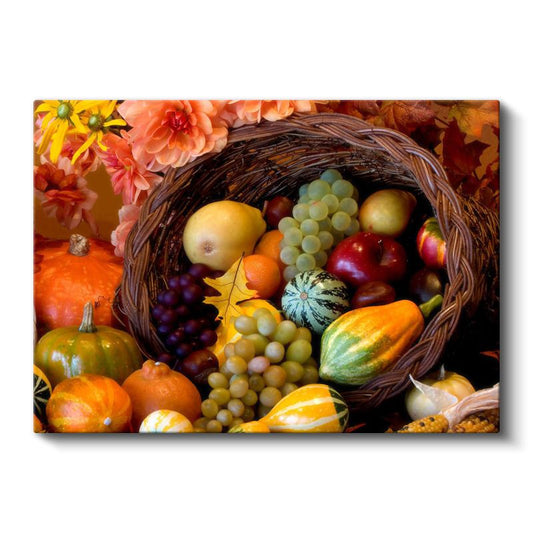 Sonbahar Bereketi - Mevsim Meyveleri Koleksiyonu Kanvas Tablo