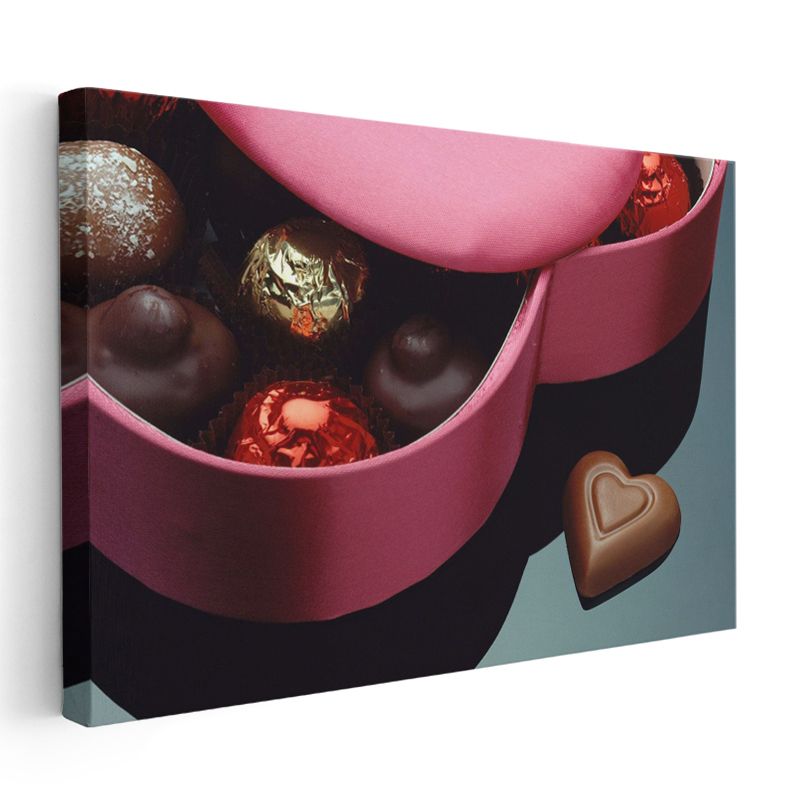 Lüks Çikolatalar - Özel Tasarım Kutu İçinde Pralinler Kanvas Tablo