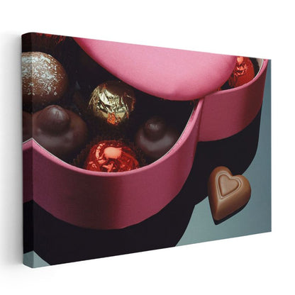 Lüks Çikolatalar - Özel Tasarım Kutu İçinde Pralinler Kanvas Tablo