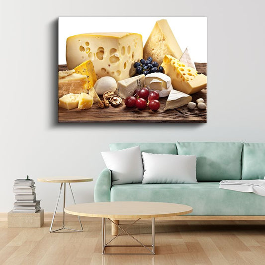 Peynir Çeşitleri - Gurme Peynir Tabağı Kanvas Tablo