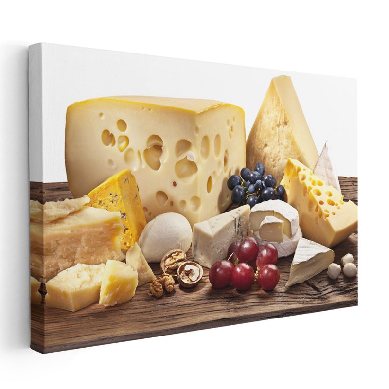 Peynir Çeşitleri - Gurme Peynir Tabağı Kanvas Tablo
