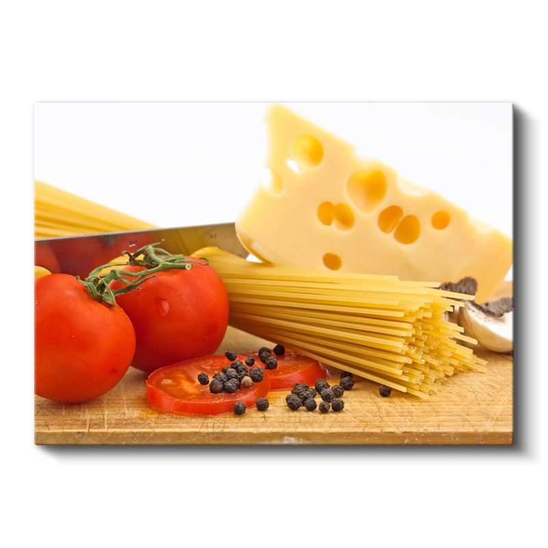 İtalyan Mutfağı - Makarna ve Peynir Kompozisyonu Kanvas Tablo