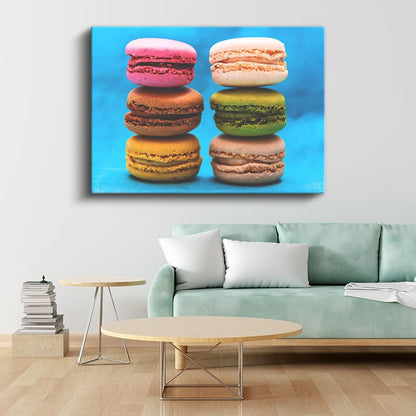 Renkli Makaronlar - Tatlı Lezzet Kulesi Kanvas Tablo