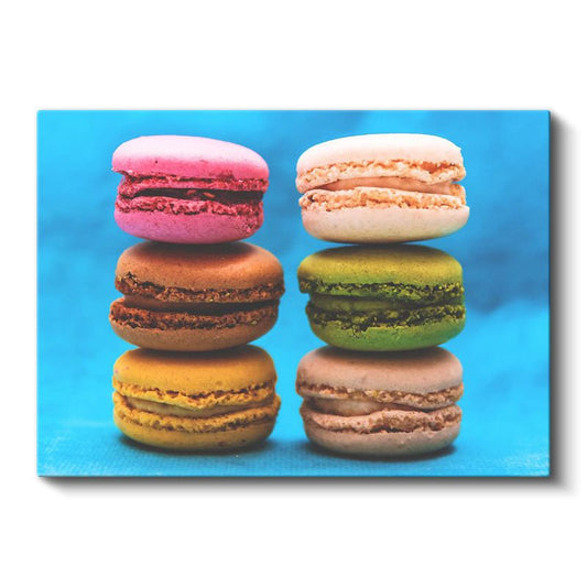 Renkli Makaronlar - Tatlı Lezzet Kulesi Kanvas Tablo