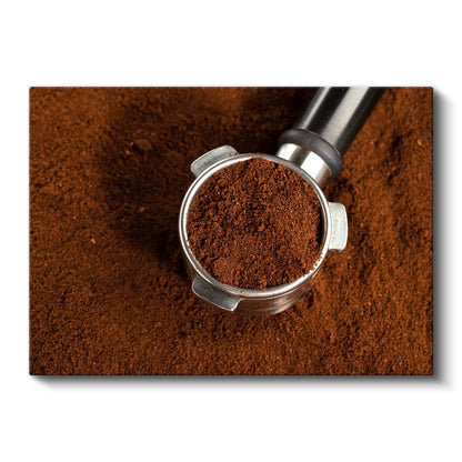 Öğütülmüş Kahve - Metal Ölçekte Yoğun Aroma Kanvas Tablo