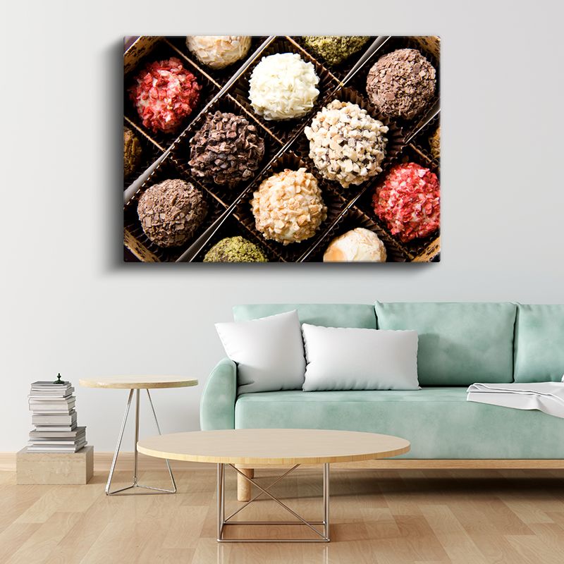 El Yapımı Çikolatalar - Özel Koleksiyon Tatlı Lezzet Kanvas Tablo