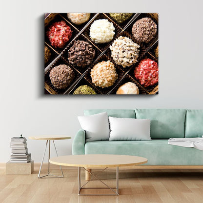 El Yapımı Çikolatalar - Özel Koleksiyon Tatlı Lezzet Kanvas Tablo