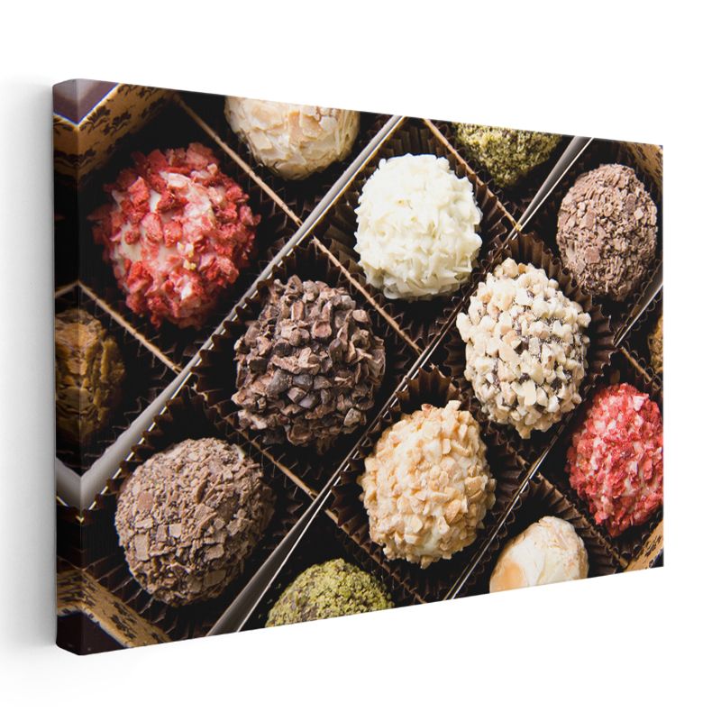 El Yapımı Çikolatalar - Özel Koleksiyon Tatlı Lezzet Kanvas Tablo