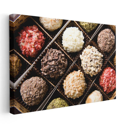 El Yapımı Çikolatalar - Özel Koleksiyon Tatlı Lezzet Kanvas Tablo