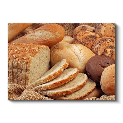 Taze Ekmek Çeşitleri - Geleneksel Fırın Lezzetleri Kanvas Tablo