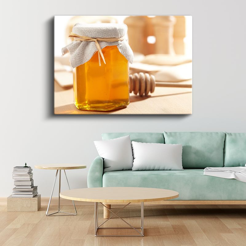 Saf Bal - Altın Renkli Doğal Lezzet Kanvas Tablo