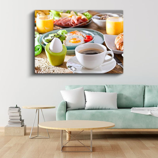 Zengin Kahvaltı Sofrası - Güne Enerjiyle Başlangıç Kanvas Tablo