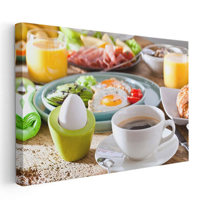 Zengin Kahvaltı Sofrası - Güne Enerjiyle Başlangıç Kanvas Tablo