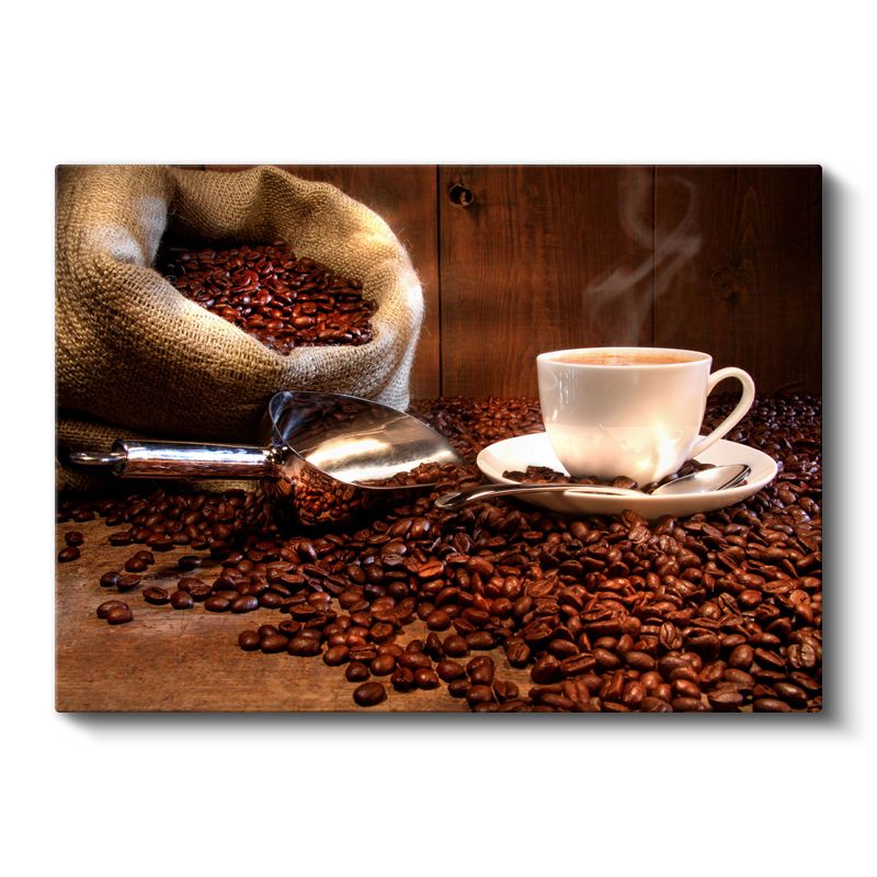 Geleneksel Kahve Keyfi - Taze Çekirdekten Fincana Kanvas Tablo