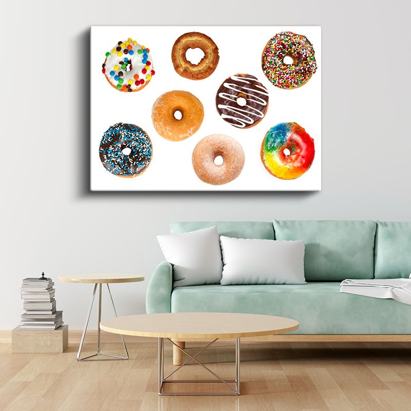 Renkli Donutlar - Tatlı Lezzetler Koleksiyonu Kanvas Tablo