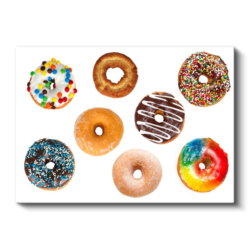 Renkli Donutlar - Tatlı Lezzetler Koleksiyonu Kanvas Tablo