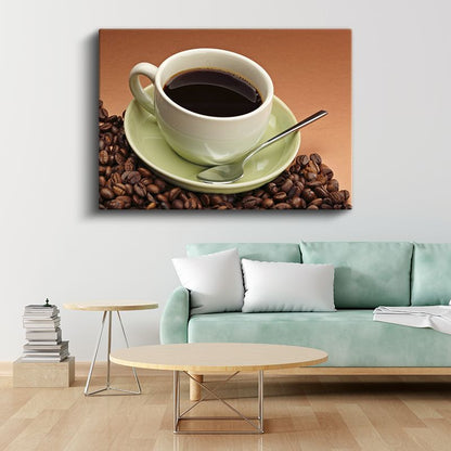 Aromalı Kahve Fincanı - Sıcak İçecek Keyfi Kanvas Tablo