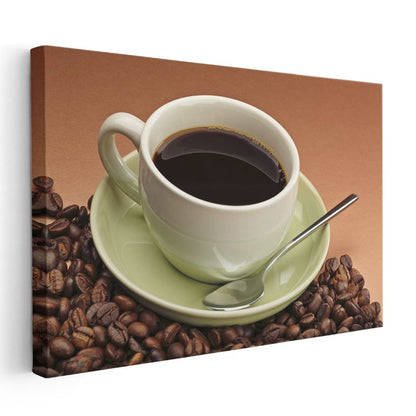Aromalı Kahve Fincanı - Sıcak İçecek Keyfi Kanvas Tablo