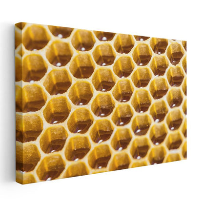 Bal Peteği - Doğal Altın Doku Kanvas Tablo