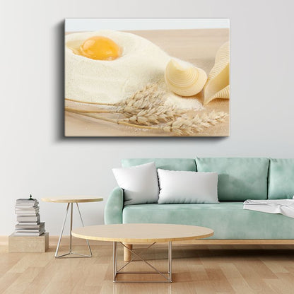 Taze Hamur - Makarna ve Malzemeler Kanvas Tablo