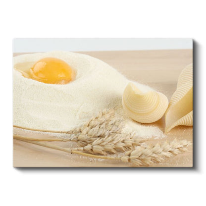 Taze Hamur - Makarna ve Malzemeler Kanvas Tablo