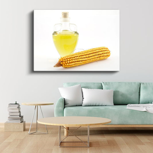 Mısır Yağı ve Koçan - Doğal Mutfak İkilisi Kanvas Tablo