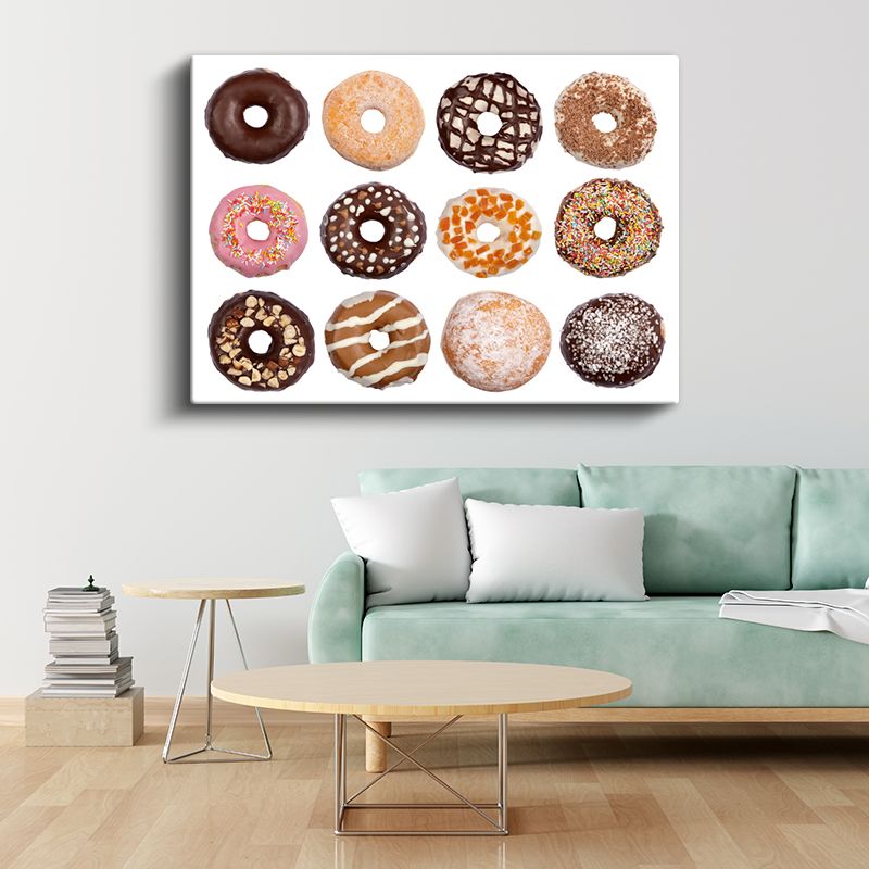 Donut Çeşitleri - Renkli Tatlı Koleksiyonu Kanvas Tablo