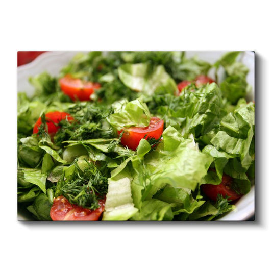 Yeşil Salata - Domates Dokunuşlu Tazelik Kanvas Tablo