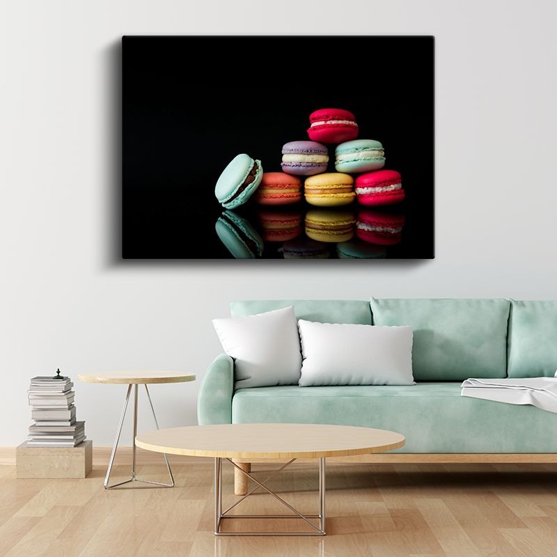 Renkli Makaron Koleksiyonu - Tatlı Lezzetler Kanvas Tablo