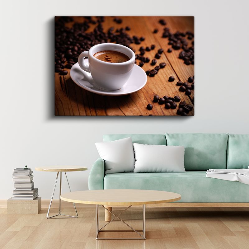 Aromatik Espresso - Kahve Çekirdekleri Kanvas Tablo