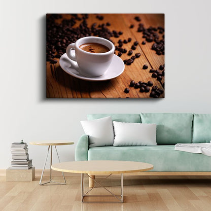 Aromatik Espresso - Kahve Çekirdekleri Kanvas Tablo