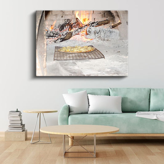 Taş Fırın Pizza - Geleneksel İtalyan Lezzeti Kanvas Tablo