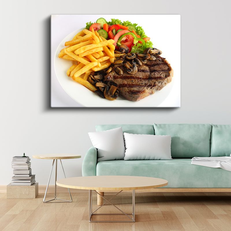 Biftek Tabağı - Lezzetli Akşam Yemeği Kanvas Tablo